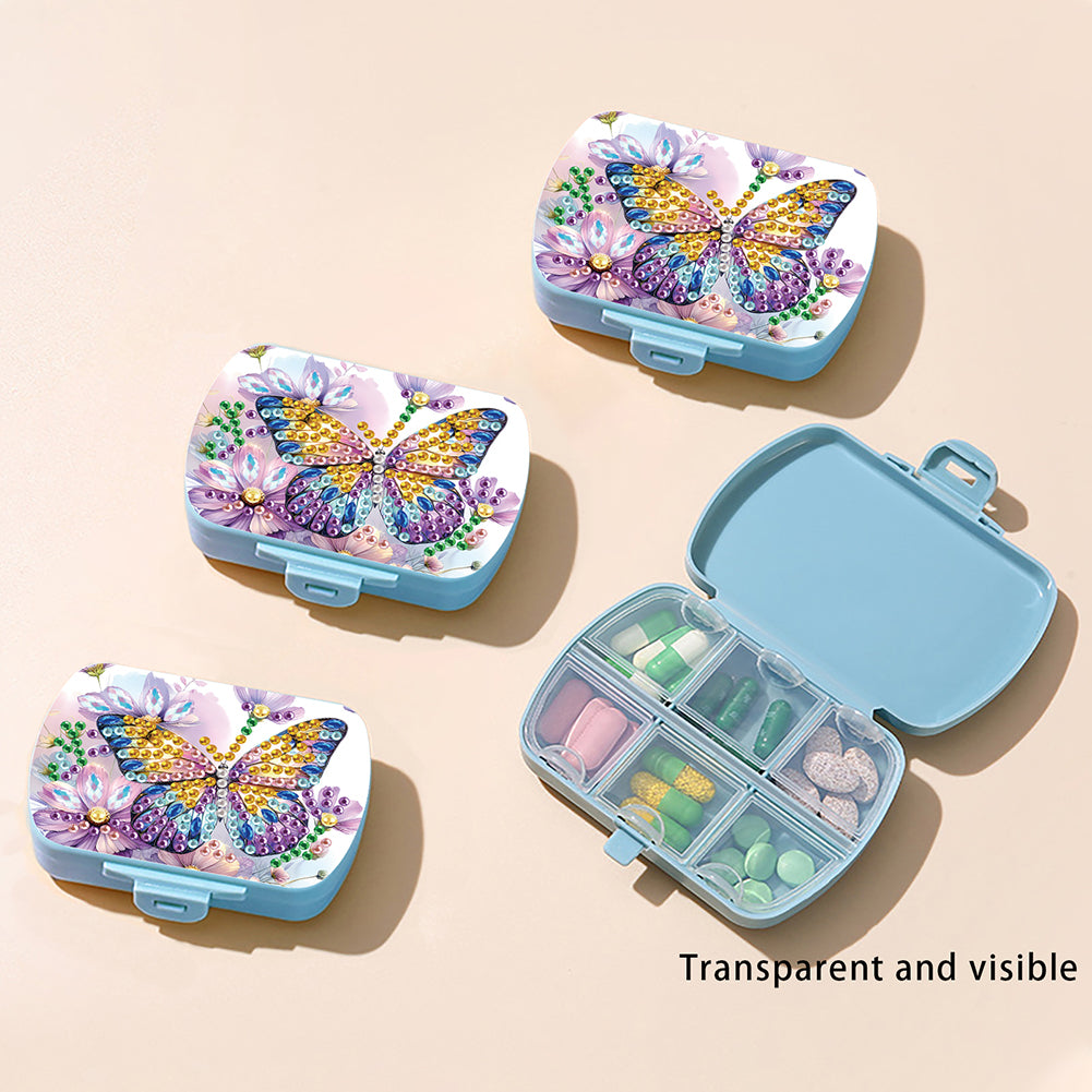 5D DIY Diamond Painting Dot Pill Case Diamond Art Pill Storage Box for Art Craft