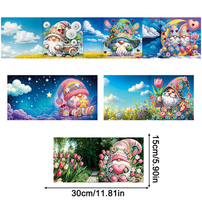 6/8PCS DIY Diamond Art Greeting Cards Animal Theme Congratulations Cards & Gifts