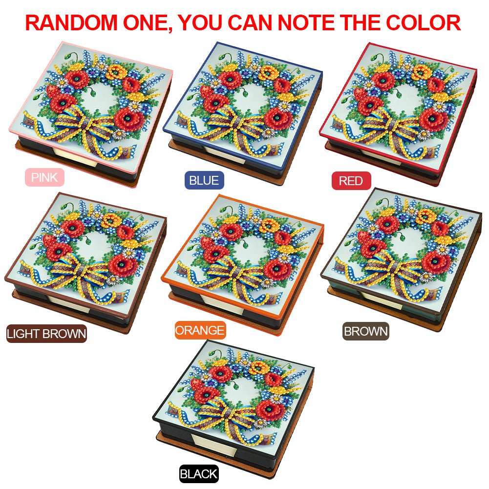 Birds Leather Diamond Art Note Box with 150 Sheets of Paper for Adults Beginners