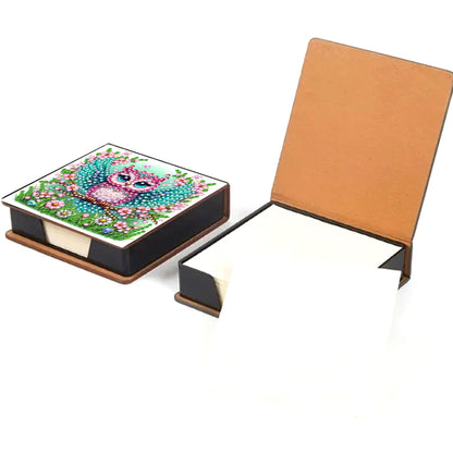 Birds Leather Diamond Art Note Box with 150 Sheets of Paper for Adults Beginners