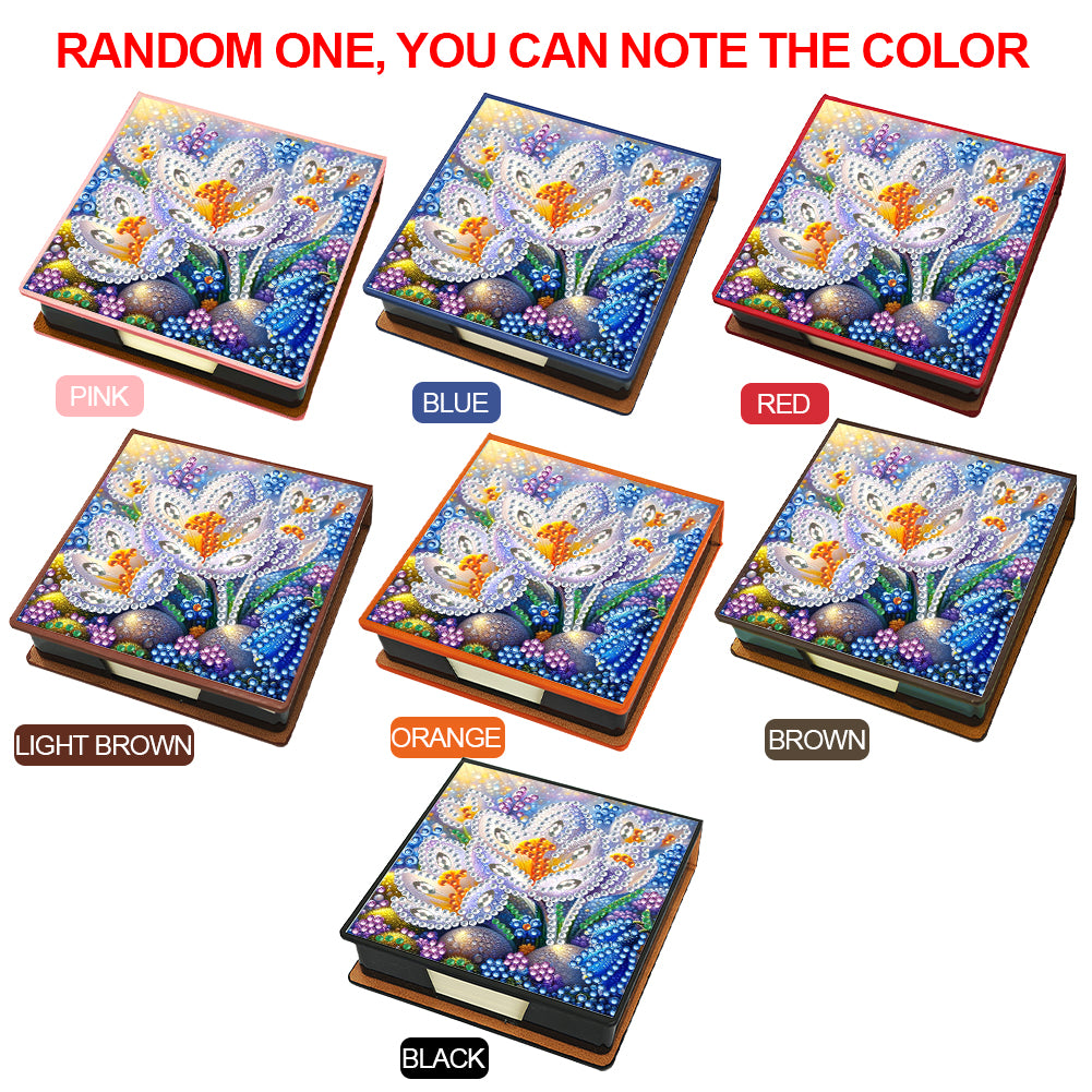 Birds Leather Diamond Art Note Box with 150 Sheets of Paper for Adults Beginners