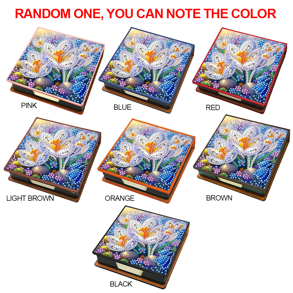 Birds Leather Diamond Art Note Box with 150 Sheets of Paper for Adults Beginners