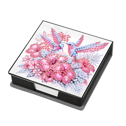 Leather Animals Diamond Art Note Box with 160 Sheets of Paper for DIY Art Craft