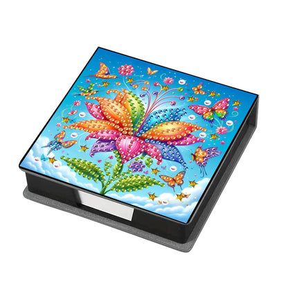 Leather Animals Diamond Art Note Box with 160 Sheets of Paper for DIY Art Craft