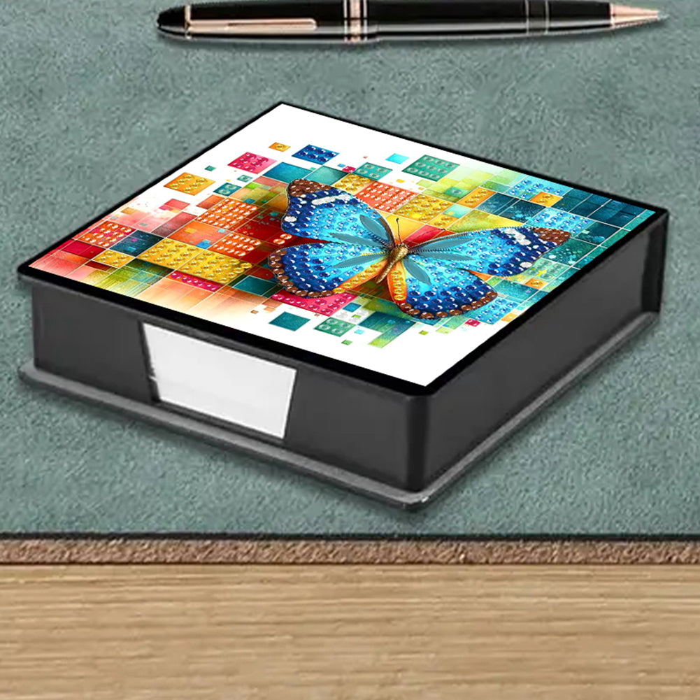 Cross Leather Diamond Art Note Box with 160 Sheets of Paper for Adults Beginners