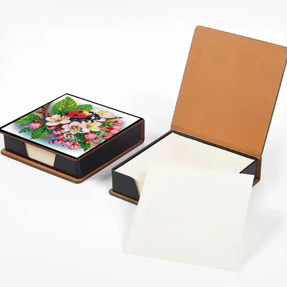 Cross Leather Diamond Art Note Box with 160 Sheets of Paper for Adults Beginners