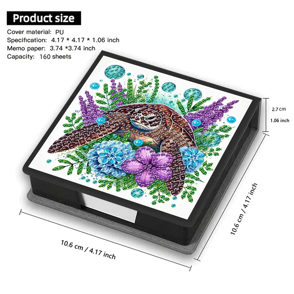 Cross Leather Diamond Art Note Box with 160 Sheets of Paper for Adults Beginners