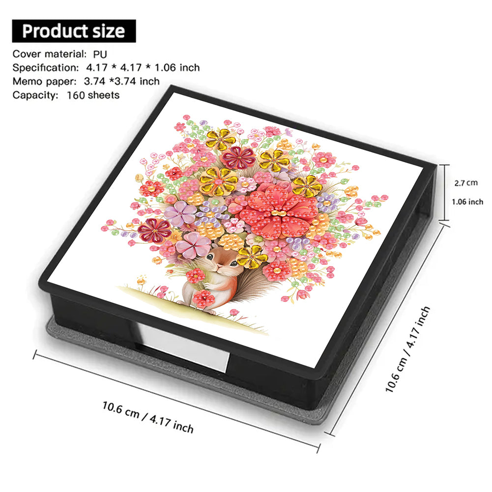 Cross Leather Diamond Art Note Box with 160 Sheets of Paper for Adults Beginners