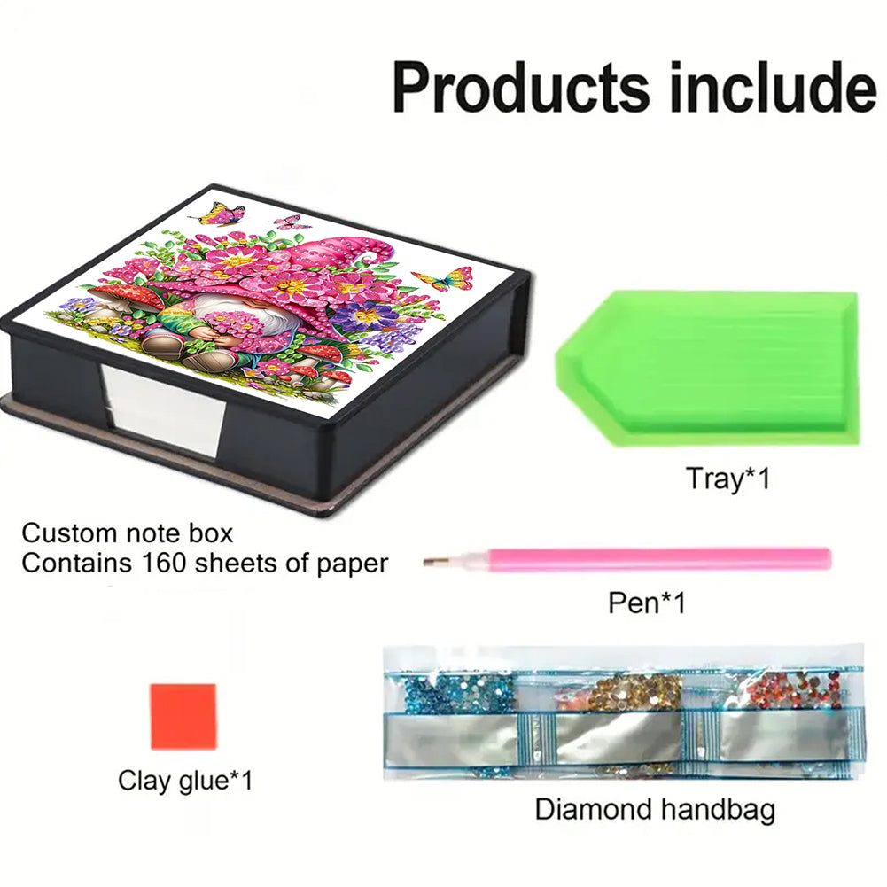 Cross Leather Diamond Art Note Box with 160 Sheets of Paper for Adults Beginners