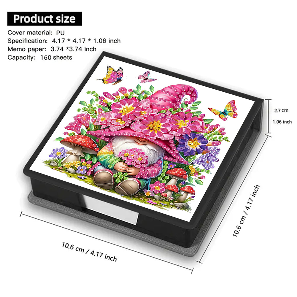 Cross Leather Diamond Art Note Box with 160 Sheets of Paper for Adults Beginners