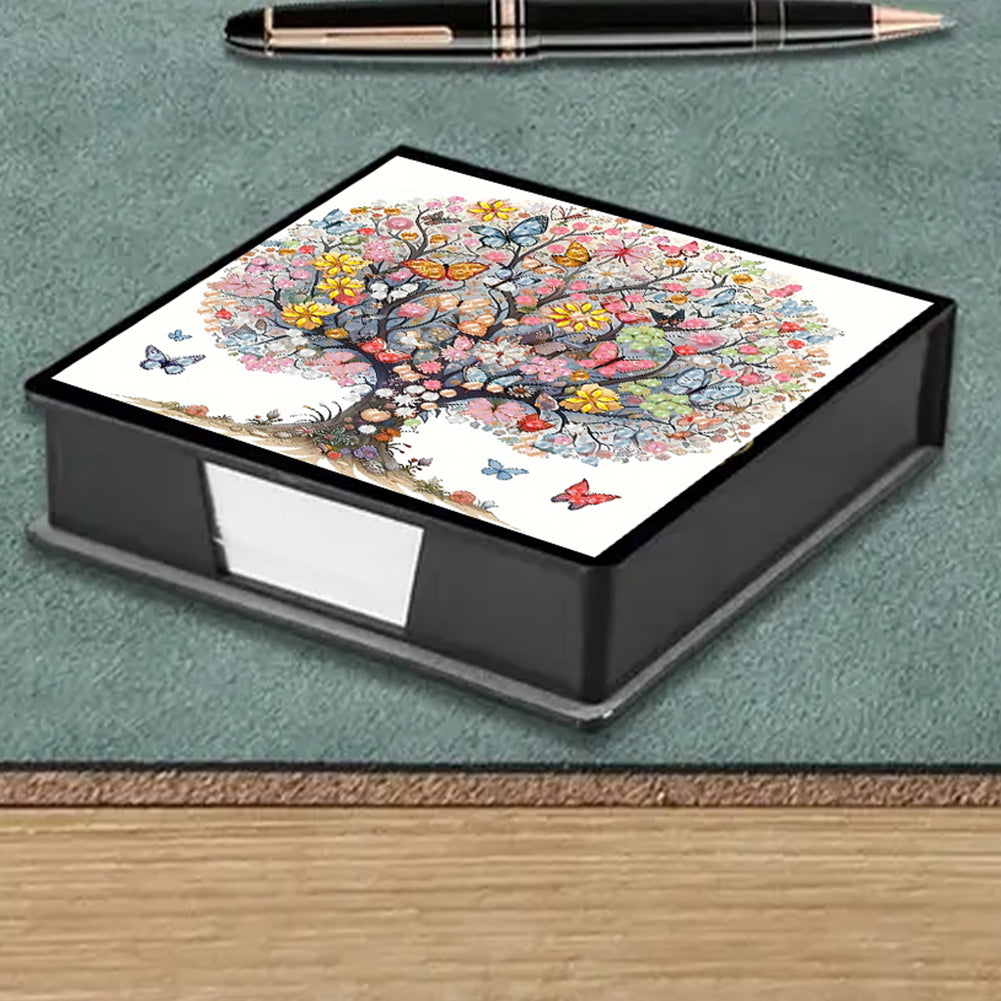 Cross Leather Diamond Art Note Box with 160 Sheets of Paper for Adults Beginners