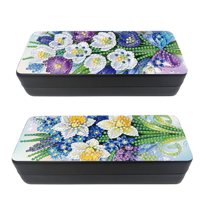 2Pcs Diamond Painting Eyeglasses Case Glasses Storage Case for Friends Gift