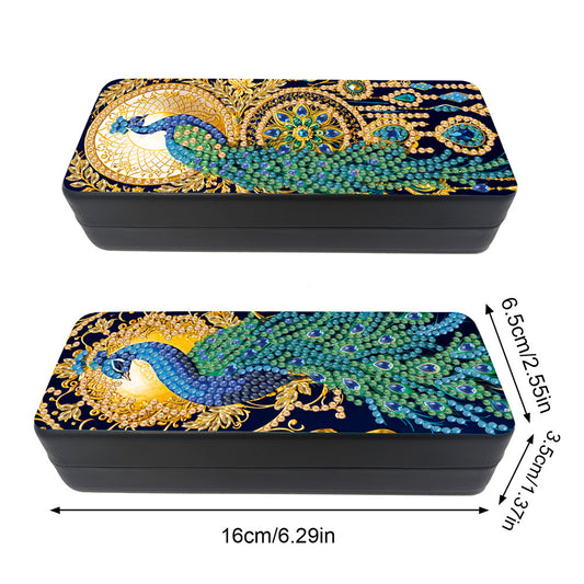 2Pcs Diamond Painting Eyeglasses Case Glasses Storage Case for Friends Gift