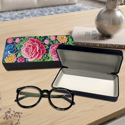 2Pcs Diamond Painting Eyeglasses Case Glasses Storage Case for Friends Gift