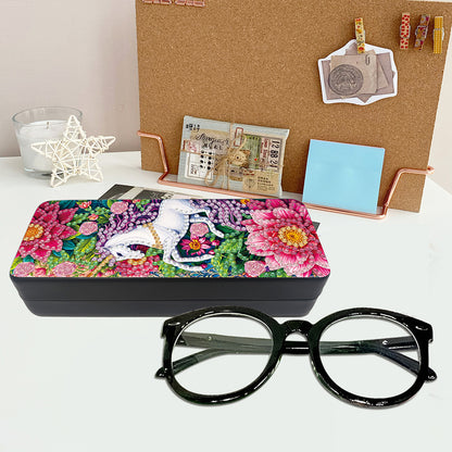 2Pcs Diamond Painting Eyeglasses Case Glasses Storage Case for Friends Gift