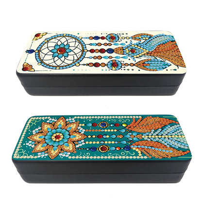 2Pcs Diamond Painting Eyeglasses Case Glasses Storage Case for Friends Gift