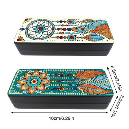 2Pcs Diamond Painting Eyeglasses Case Glasses Storage Case for Friends Gift