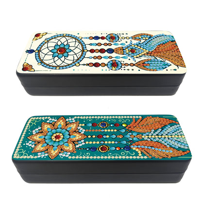2Pcs Diamond Painting Eyeglasses Case Glasses Storage Case for Friends Gift
