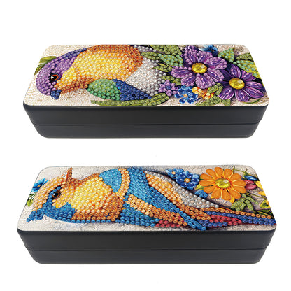 2Pcs Diamond Painting Eyeglasses Case Glasses Storage Case for Friends Gift