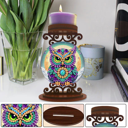Animals Diamond Painting Candle Holder Ornaments Desktop Tea Light Candle Holder