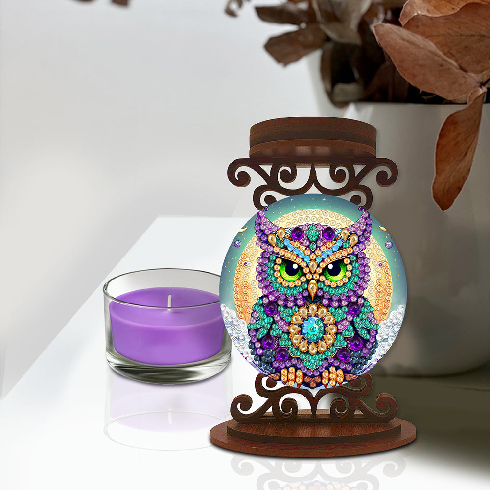 Animals Diamond Painting Candle Holder Ornaments Desktop Tea Light Candle Holder