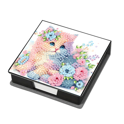 Cross Leather Diamond Art Note Box with 160 Sheets of Paper for Adults Beginners