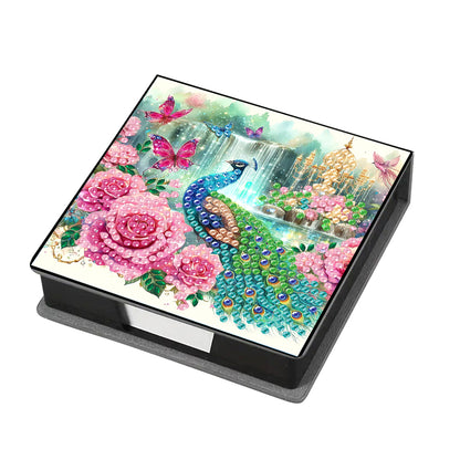 Cross Leather Diamond Art Note Box with 160 Sheets of Paper for Adults Beginners