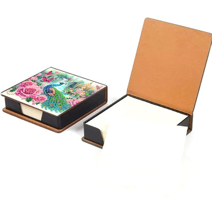 Cross Leather Diamond Art Note Box with 160 Sheets of Paper for Adults Beginners