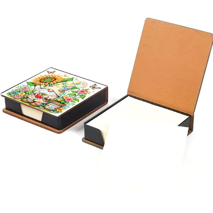 Cross Leather Diamond Art Note Box with 160 Sheets of Paper for Adults Beginners