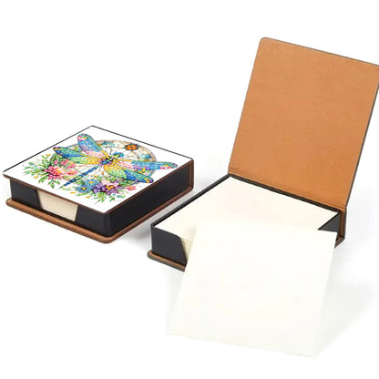 Cross Leather Diamond Art Note Box with 160 Sheets of Paper for Adults Beginners