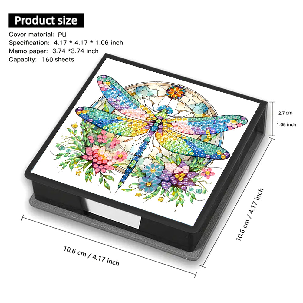 Cross Leather Diamond Art Note Box with 160 Sheets of Paper for Adults Beginners