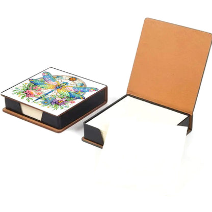 Cross Leather Diamond Art Note Box with 160 Sheets of Paper for Adults Beginners