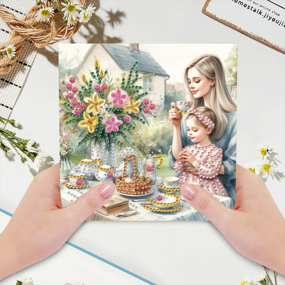 6pcs Diamond Painting Greeting Cards DIY Handmade Diamond Art Cards for Adults