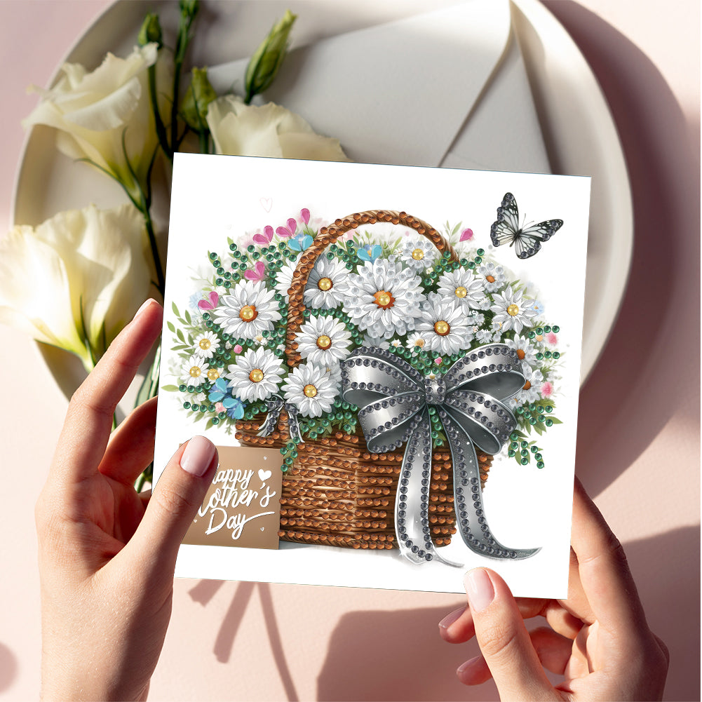 6pcs Diamond Painting Greeting Cards DIY Handmade Diamond Art Cards for Adults