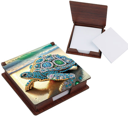 Animals Diamond Painting Notecard Box Gem Art Sticky Note Holder for Home Office