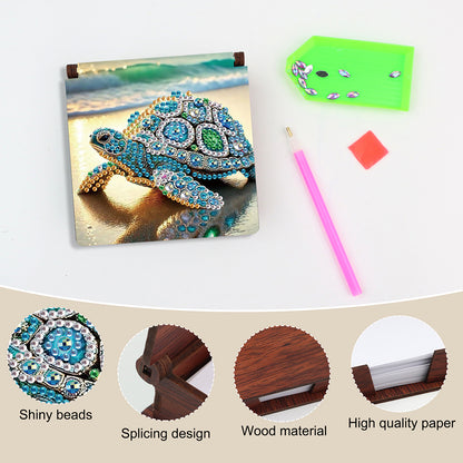Animals Diamond Painting Notecard Box Gem Art Sticky Note Holder for Home Office