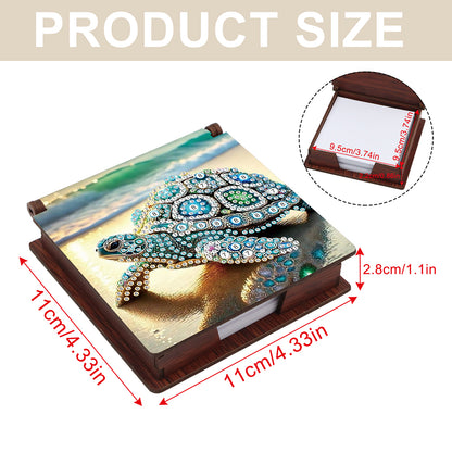 Animals Diamond Painting Notecard Box Gem Art Sticky Note Holder for Home Office