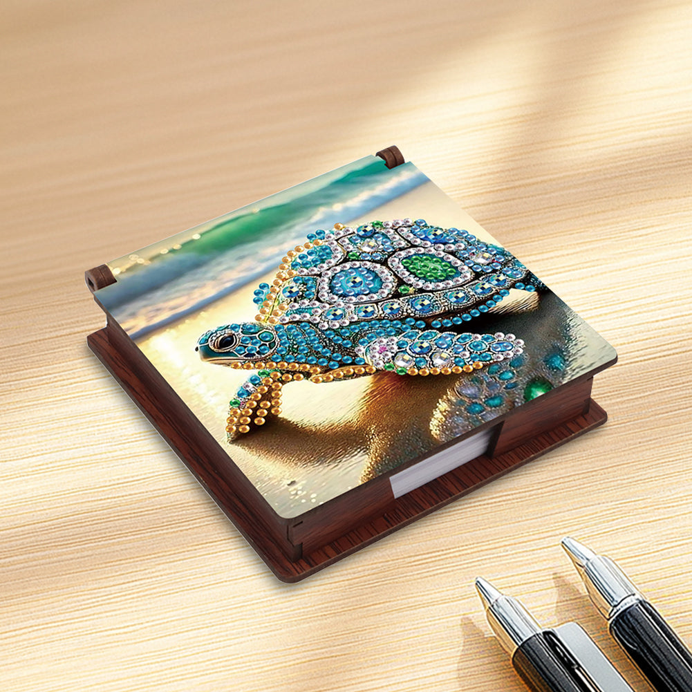 Animals Diamond Painting Notecard Box Gem Art Sticky Note Holder for Home Office
