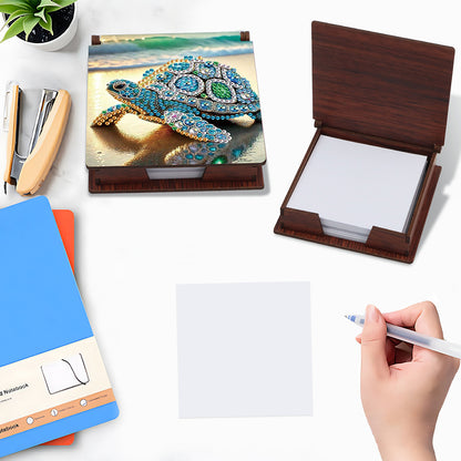 Animals Diamond Painting Notecard Box Gem Art Sticky Note Holder for Home Office