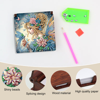 Animals Diamond Painting Notecard Box Gem Art Sticky Note Holder for Home Office