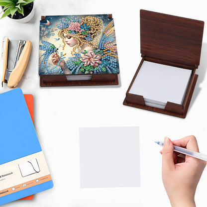 Animals Diamond Painting Notecard Box Gem Art Sticky Note Holder for Home Office