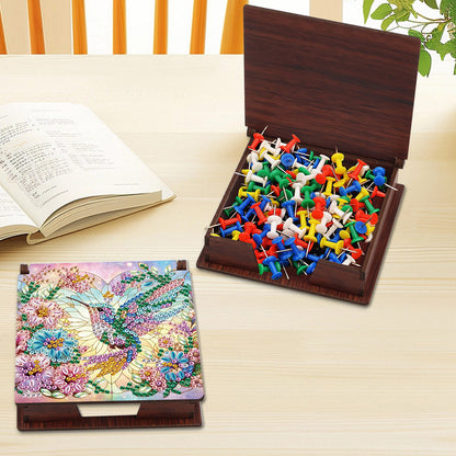 Animals Diamond Painting Notecard Box Gem Art Sticky Note Holder for Home Office