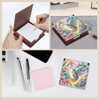 Animals Diamond Painting Notecard Box Gem Art Sticky Note Holder for Home Office