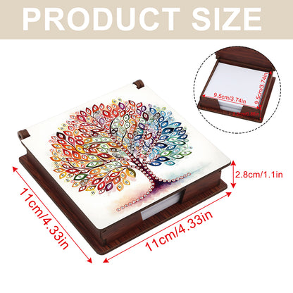 Animals Diamond Painting Notecard Box Gem Art Sticky Note Holder for Home Office
