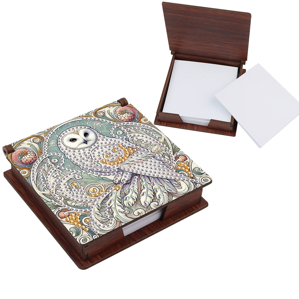 Animals Diamond Painting Notecard Box Gem Art Sticky Note Holder for Home Office