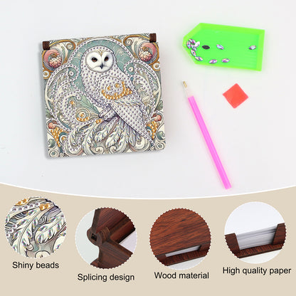 Animals Diamond Painting Notecard Box Gem Art Sticky Note Holder for Home Office