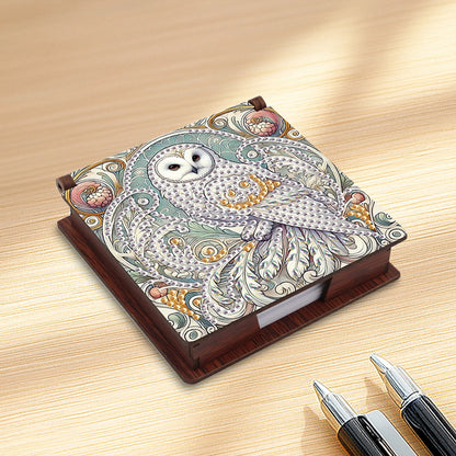 Animals Diamond Painting Notecard Box Gem Art Sticky Note Holder for Home Office