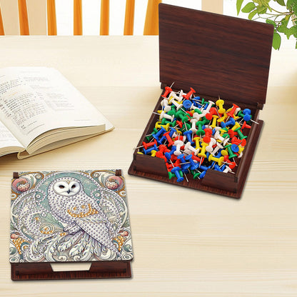 Animals Diamond Painting Notecard Box Gem Art Sticky Note Holder for Home Office