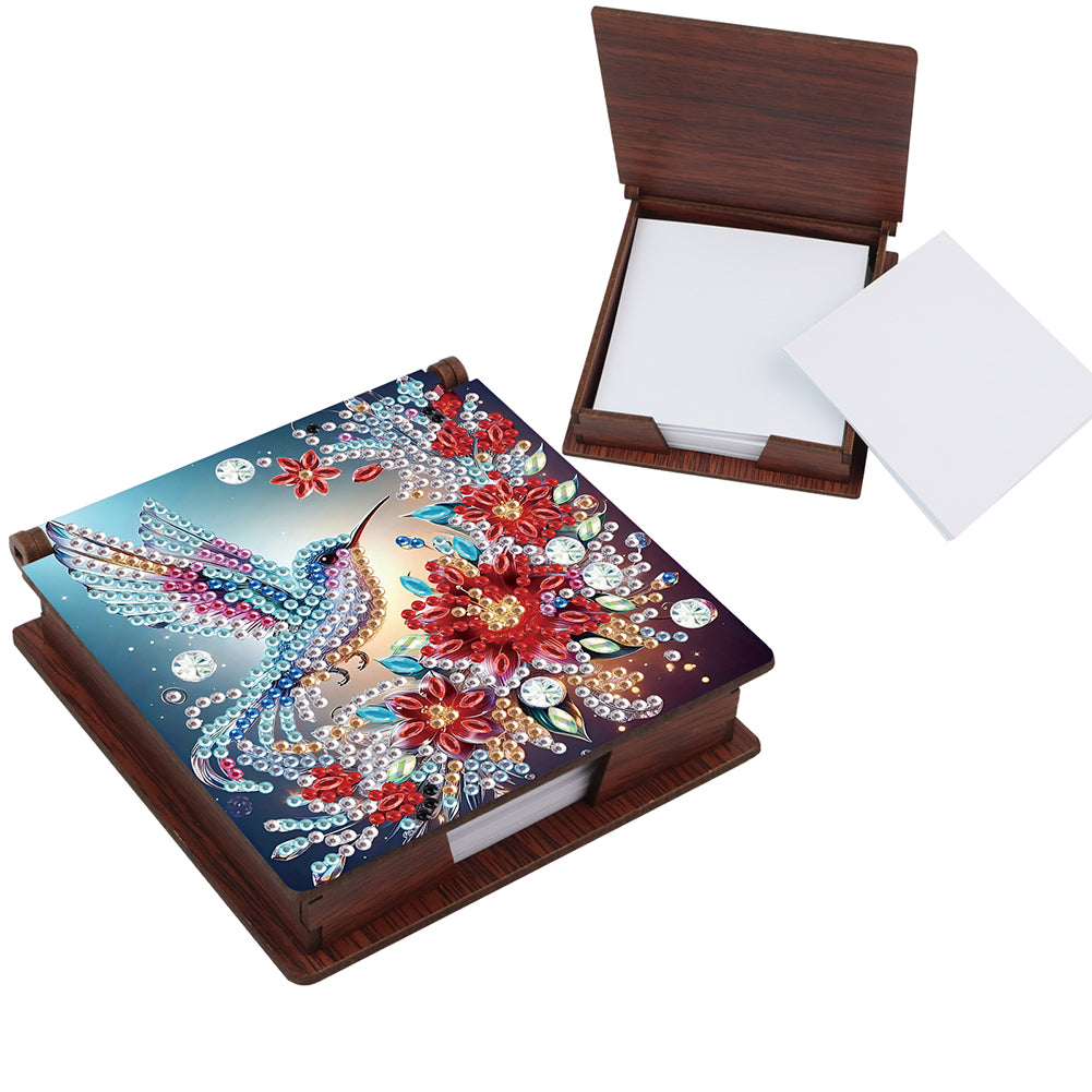 Animals Diamond Painting Notecard Box Gem Art Sticky Note Holder for Home Office