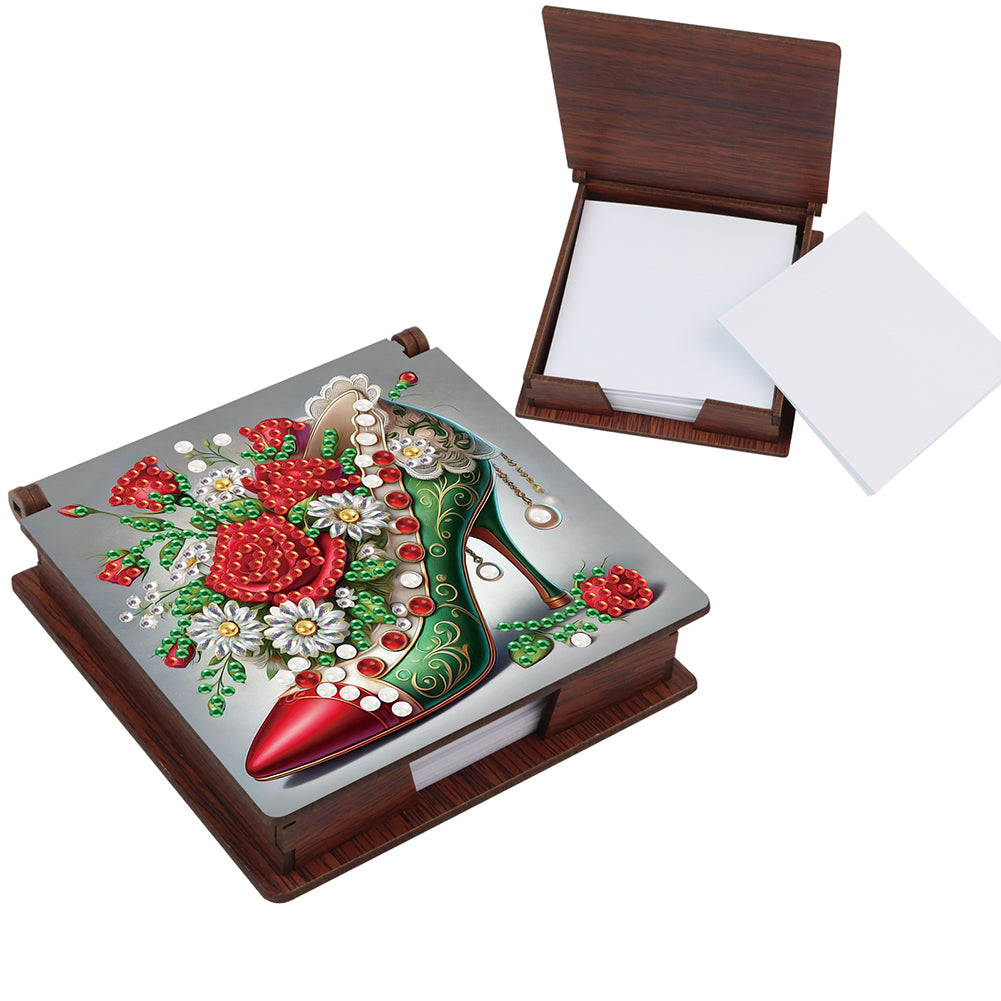 Animals Diamond Painting Notecard Box Gem Art Sticky Note Holder for Home Office